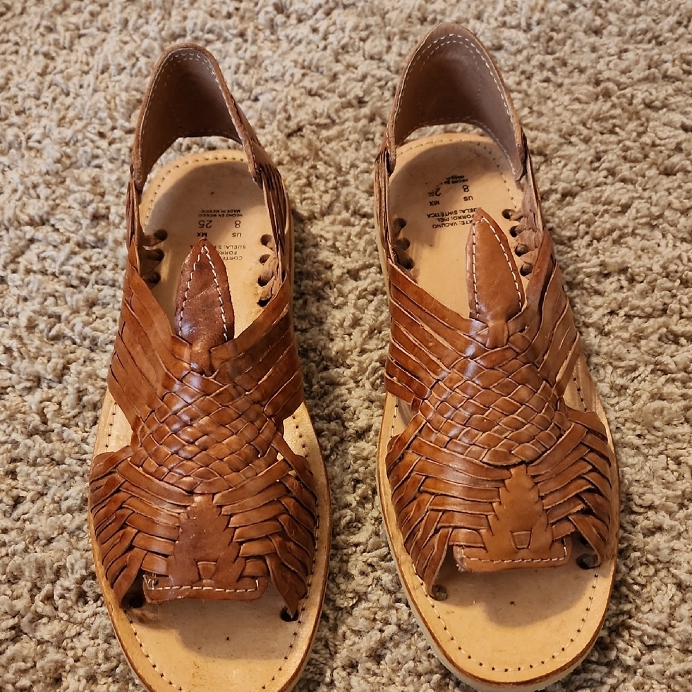 Women's Brown Leather Sandals